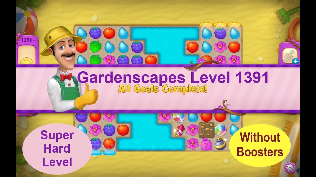 Gardenscapes Level 1391 No Boosters YouTube