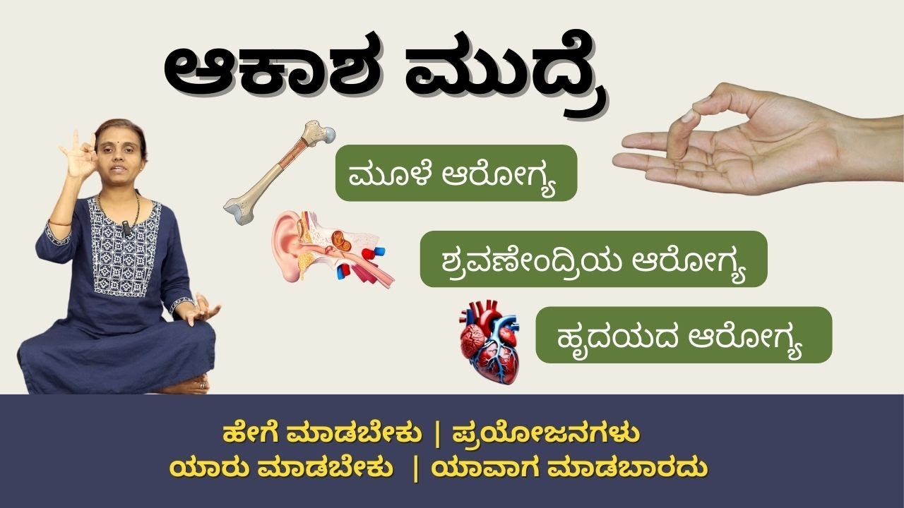 ಆಕಾಶ ಮುದ್ರಾ - Akasha Yoga Mudra Step-by-Step Guide in Kannada | Manjula Yoga
