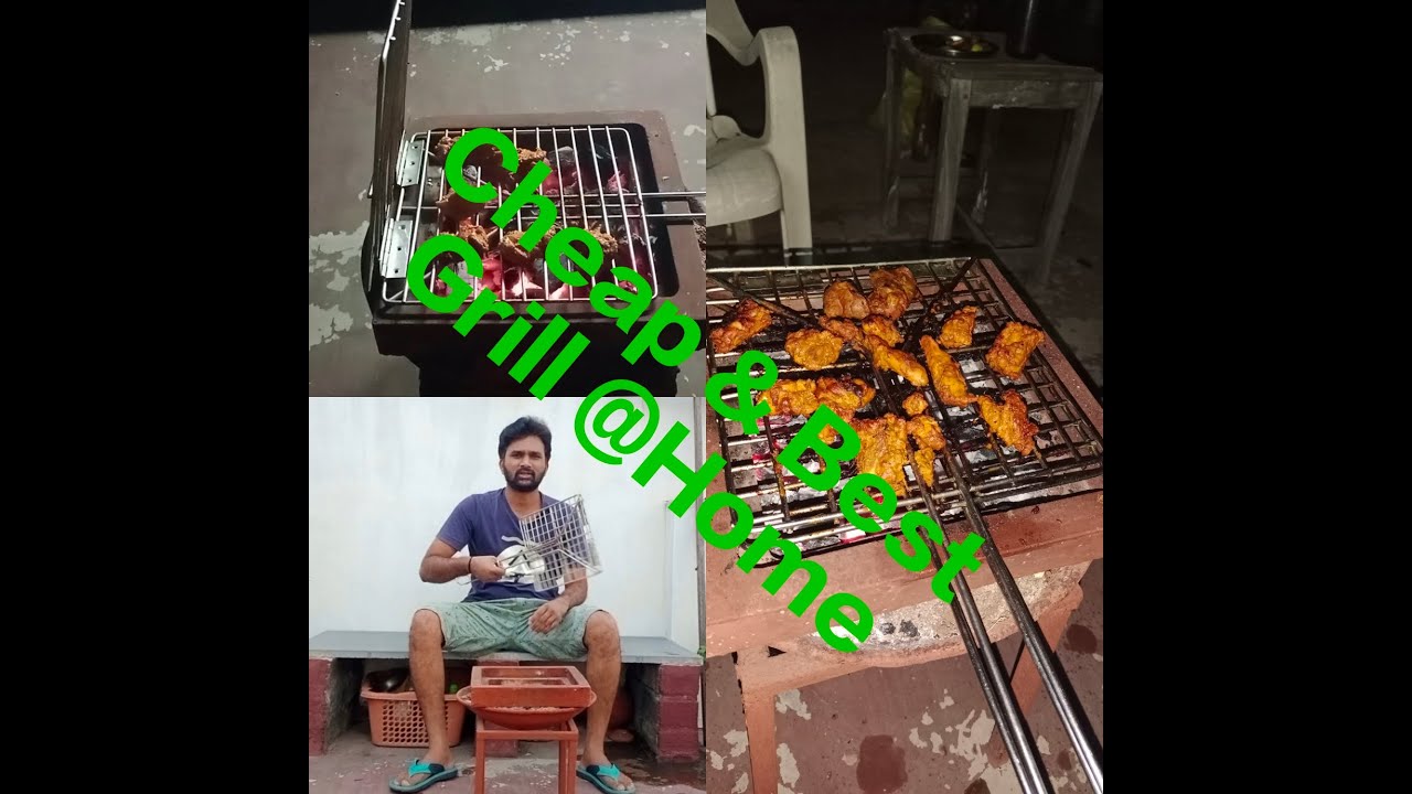 [Telugu]DIY Grill MachineBBQ ChickenChicken KababGrill ChickenHow to make Grill