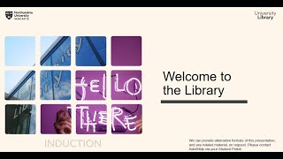 Welcome to the Library - for SCITT students