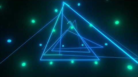 VJ LOOPS NEON with illuminated dots around- Abstract Background Video 4k - Colorful Triangle 1 Min