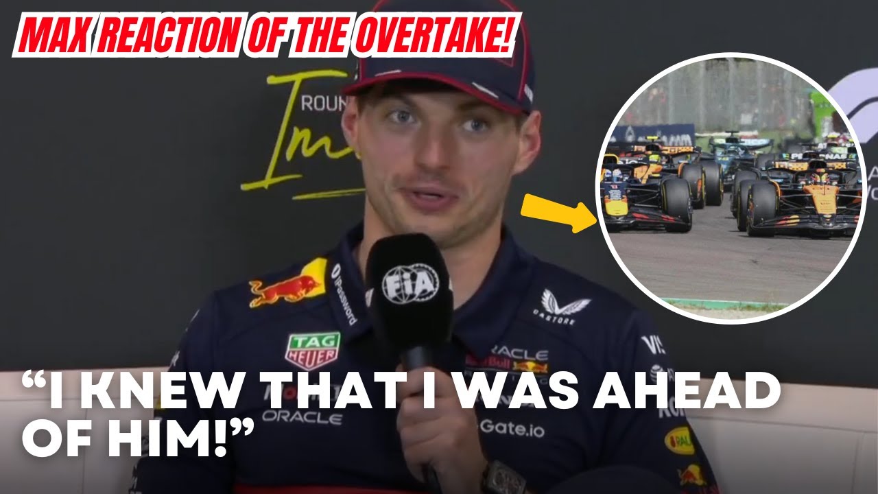 Max Verstappen REACTION on His Amazing Overtake Move at Oscar Piastri ...