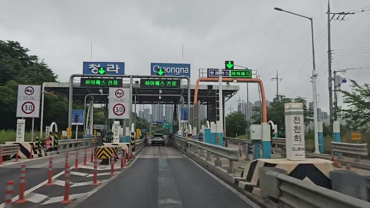 [QT] 운전멍 - 백석대교 청라 톨게이트 cheongna tollgate #드라이브 인천국제공항고속 #expressway #highway #주행영상