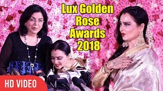 Sadaabahaar Actress Rekha At Lux Den Rose Awards 2018 Red Carpet
