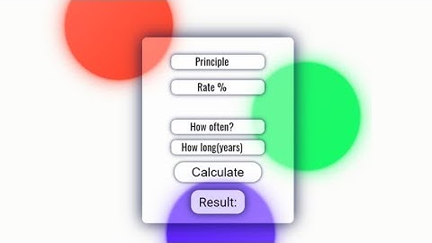 Functional Creative Compound Interest Calculator Design Tutorial Part 1|| HTML and CSS