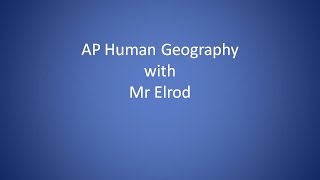 AP Human Geography - Land Use Patterns Review