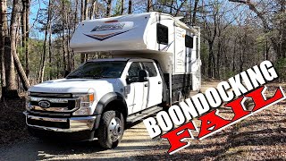 Boondock Fail / Truck Camper Life