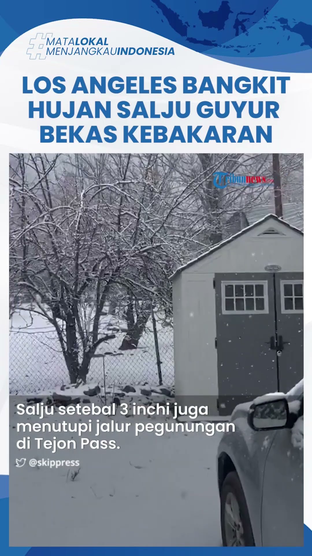 Penampakan Bekas Api LA seusai Diguyur Hujan Salju, Akhiri Kekeringan Pemicu Kebakaran Hebat