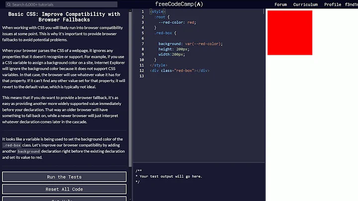 Improve Compatibility with Browser Fallbacks Basic CSS via FreeCodeCamp Org