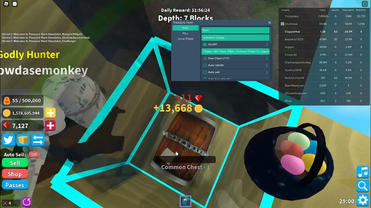 Treasure simulator script. Treasure simulator script