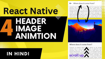 React Native Scroll Animation - Part 4 🔥 | Header Image Animation | in Hindi ✅ | Engineer Codewala