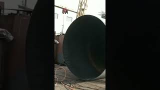 Begini cara memutar pipa besi besar di workshop qin lu ji dian pt imip Morowali tambang nikel