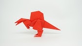 折り紙 アロサウルスを折ってみた 恐竜 Dinosaur Origami Allosaurus Youtube