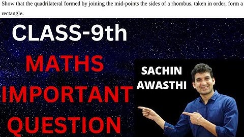 Show that the quadrilateral formed by joining the mid-points the sides of a rhombus,form a rectangle