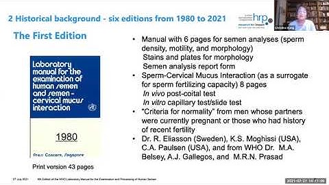 WHO laboratory manual for the examination and processing of human semen