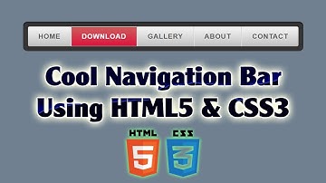 How to Code Cool Navigation Bar Using HTML5 & CSS3 | Menu Bar