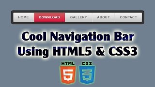 How to Code Cool Navigation Bar Using HTML5 & CSS3 | Menu Bar