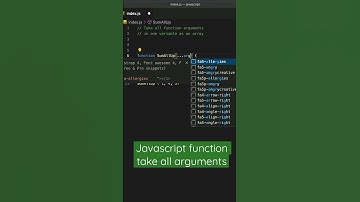 Javascript function take all arguments in one variable as an ARRAY #shorts #js #javascript #html