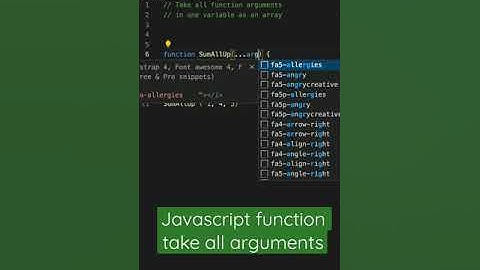 Javascript function take all arguments in one variable as an ARRAY #shorts #js #javascript #html