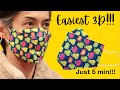 5 Minutes🔥🔥 Easiest 3D Mask / No Fog Face mask - Sewing tutorial DIY
