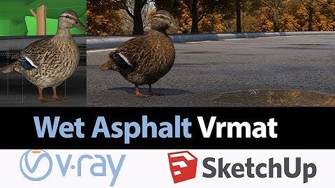 Wet Asphalt in V-ray 3 for SketchUp