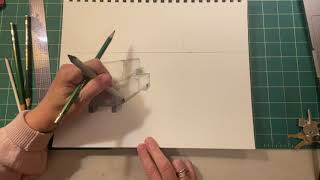 Shade a couch in linear perspective part 2