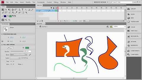 6. Interaction between Shapes in flash cs4