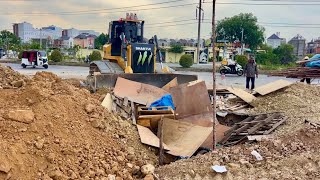 New Part with Completed Project Big Skill of Shantui Dozer Pushing Stone in Action