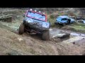 #1 Land Rover Trayback on concrete block obsticle