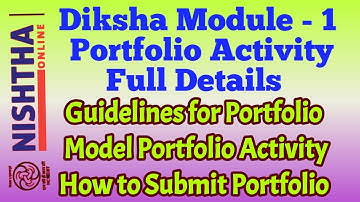Nishtha Diksha Module-1 Model Portfolio Activity Full Details How to Write Nishtha Diksha Portfolio