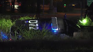 Suspected burglar found dead outside north Houston home; 2 HPD officers hurt in crash en route