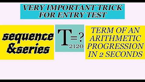 Sequence and series short trick for #entrytest | Arithmetic Progression Shortcut in just 2 seconds