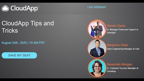 CloudApp Tips and Tricks Webinar - August 2020