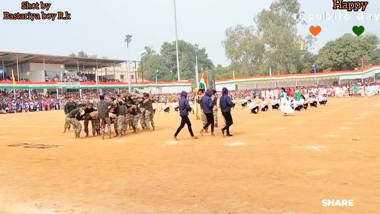 Dance performance by Bijapur Sports Academy on the occasion of Republic Day 26 January 2024