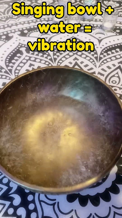 Water levitated by tibetan singing bowl🥣   💦