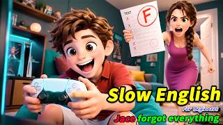 Jace Played Games All Night and Got an F! What Happened Next? 😱🎮 | Slow English Listening (Level A2) screenshot 5