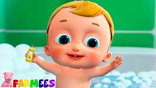 bath song nursery rhyme cartoon video for babies by farmees
