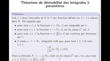 Le théorème de dérivation des intégrales à paramètres