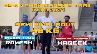 Haqeek (red) vs Romesh (blue) | Indian Army vs J&k | Asian trail wushu championships 2024
