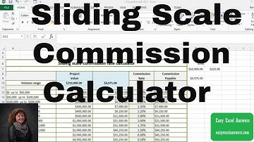 How to create Sliding Scale Commission Calculator in Excel