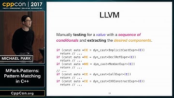 CppCon 2017: Michael Park “MPark.Patterns: Pattern Matching in C++”