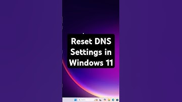 Reset DNS Settings in Windows 11