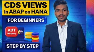 New Data Modeling in ABAP on HANA | CDS Views Explained for Beginners | Step by Step in Eclipse