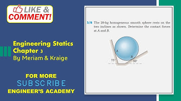Engineering Statics | P3/8 | Equilibrium in 2D | Chapter 3 | 6th Edition | Engineers Academy