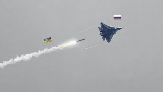 Korkutucu an! Rus Su-57 gizli savaş uçağı Ukrayna Patriot füze sisteminden saklanamıyor.
