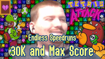 Chain as Fast as You Can! | Tetris Attack - Endless - 30,000 Points and 99,999 Points Speedruns
