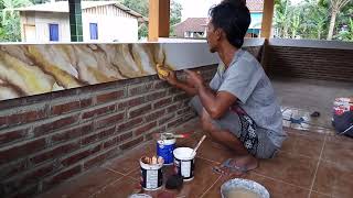 Cat tembok motif marmer dan kayu jati Solo 085740958567 Cat tembok motif marmer dan kayu jati Solo 085740958567