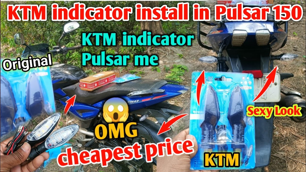KTM indicator in Pulsar 150 😱 | led indicator for all bike | KTM indicator for pulsar