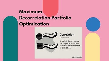 Maximum Decorrelation Portfolio Optimization
