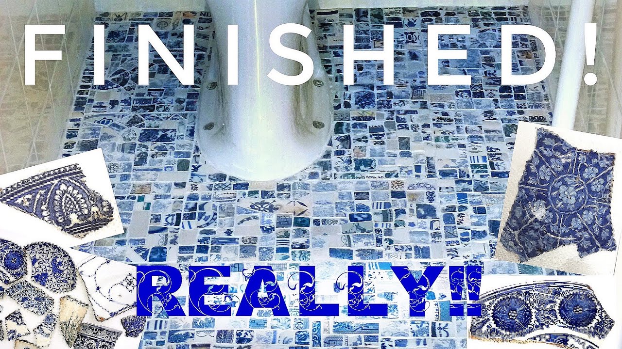 Finally finished the floor made from pottery shards!